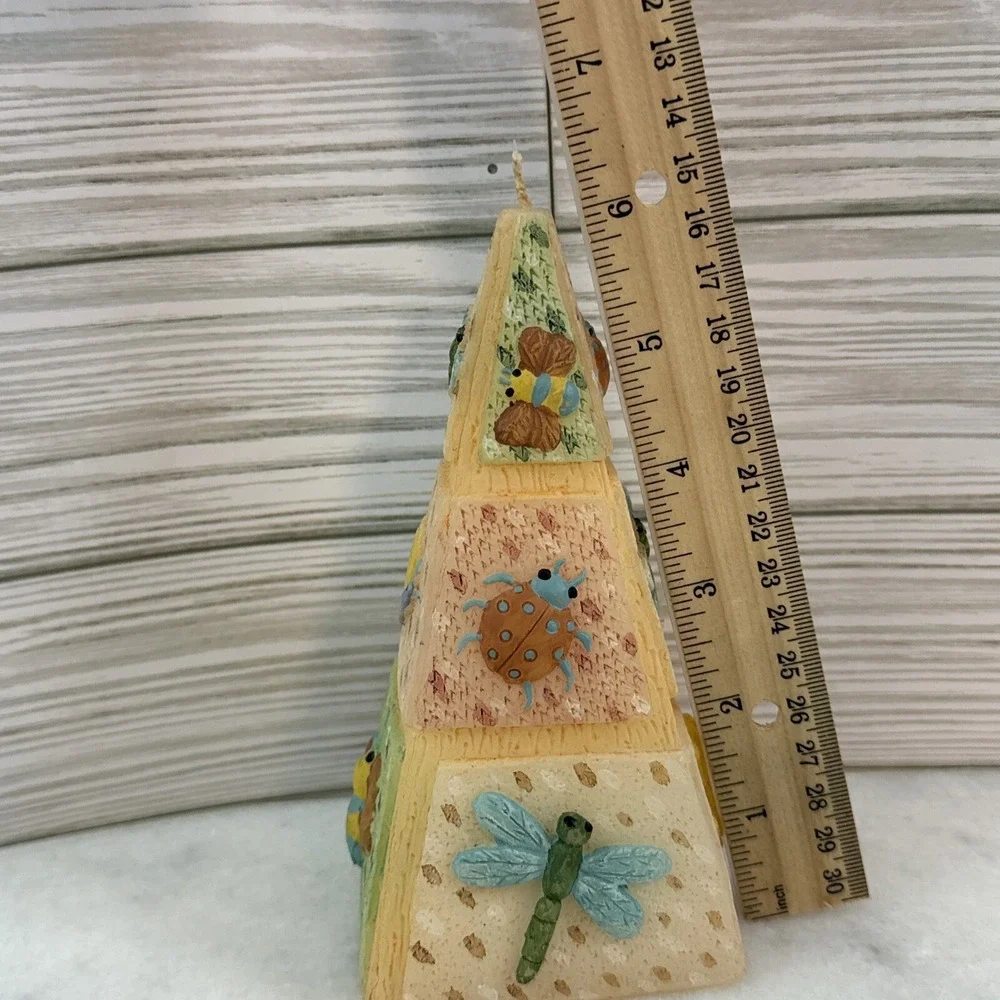 Vintage Pyramid Drip Colored Candle (New, Not Used)